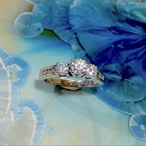 Genuine 1.24 CTW Brilliant Round Diamond Ring WG